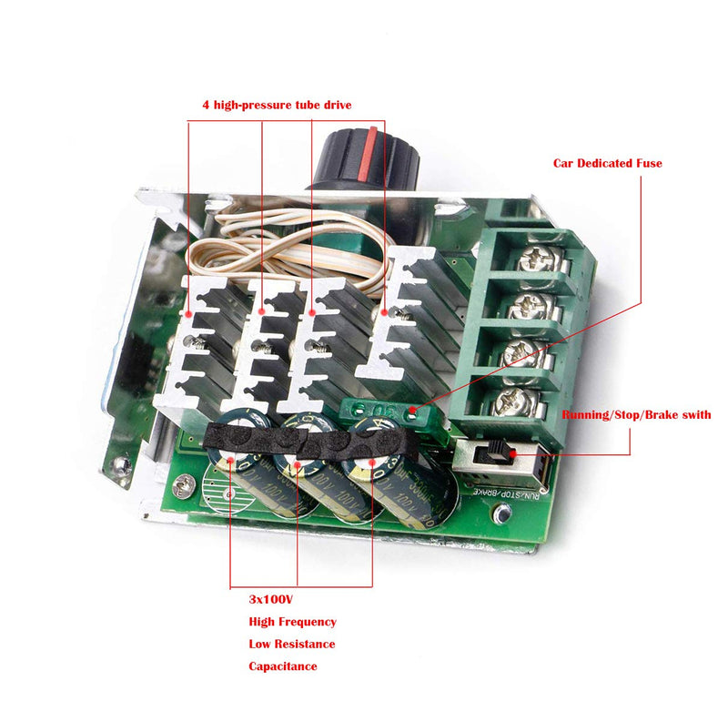 7-80V PWM DC Motor Speed Controller Switch 30A,Motor Speed Control Regulator - NewNest Australia