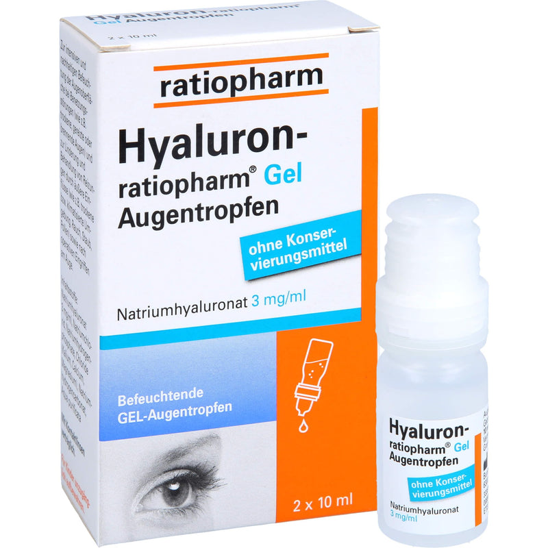 HYALURON-RATIOPHARM gel eye drops, 2x10 ml - NewNest Australia