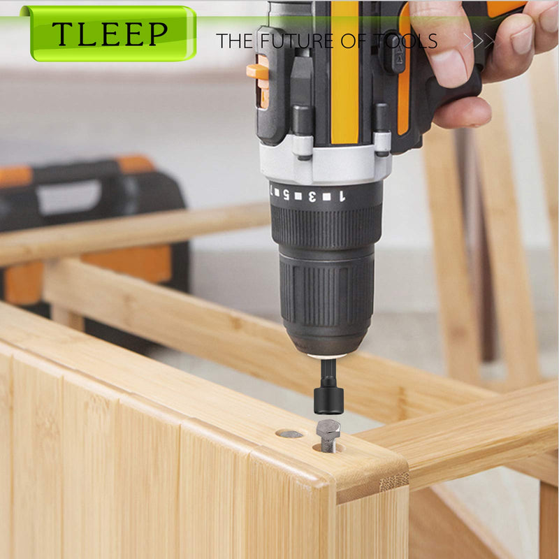 TLEEP 20 x Power Nut Driver Set for Impact Drill, 1/4” Hex Head Drill Bit Set SAE and Metric Screwdriver Socket Set, Chrome Vanadium Steel, Quick Change Chuck Socket Wrench Screw Impact Nutsetter 20 Drill Bits - NewNest Australia