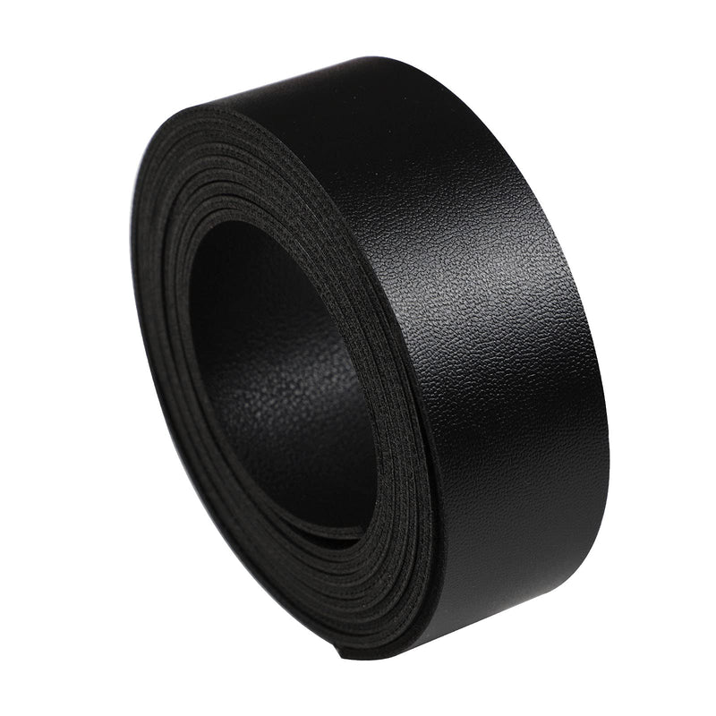 Picheng Double Sided Black Smooth Leather Strip 72 Inches Long (1 inches Wide) Very Suitable for for Pet Collars, Traction Ropes, Belts, Handles, Leather Watch Straps DIY Craft Projects (Black) - NewNest Australia