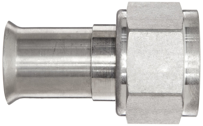 Dixon SFMF1000 Stainless Steel 304 Female Threaded 37 Degree JIC Weld End Hose Fitting, Straight with Nut and Sleeve, 1" Tube OD - NewNest Australia
