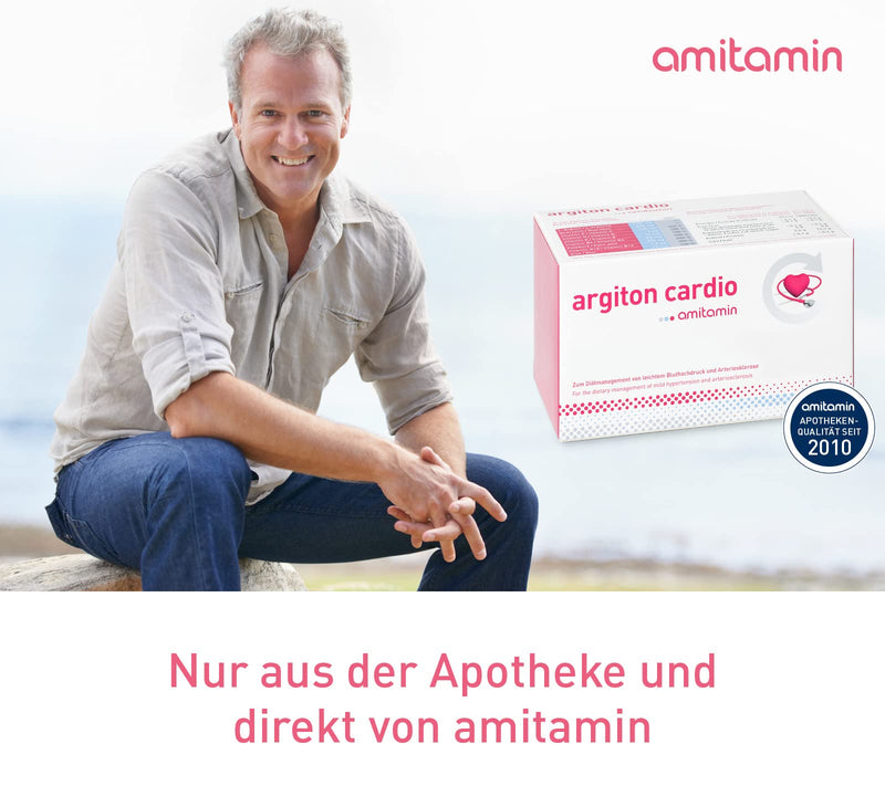 Amitamin Argiton Cardio, German Pharmacy Quality, 120 Capsules, Heart, Blood Pressure, Vessels, With L-Arginine, Vitamins B6,12,C,D,E, Folic Acid, Sodium And Zinc - NewNest Australia