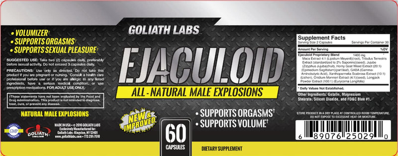 Goliath Labs - Men's Test Booster and Natural Stamina Enhancing Energy Pills – All Natural Endurance and Strength Gainer (60 Vegetarian Capsules) - NewNest Australia