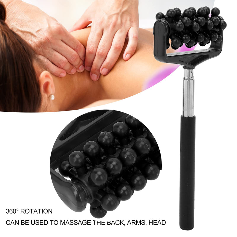 Telescopic Back Massager, Massage Roller, Men Women Massage Roller Stick Manual Massager For Massage And Relaxation, Relieves Body Muscle Fatigue And Pain (Black) - NewNest Australia