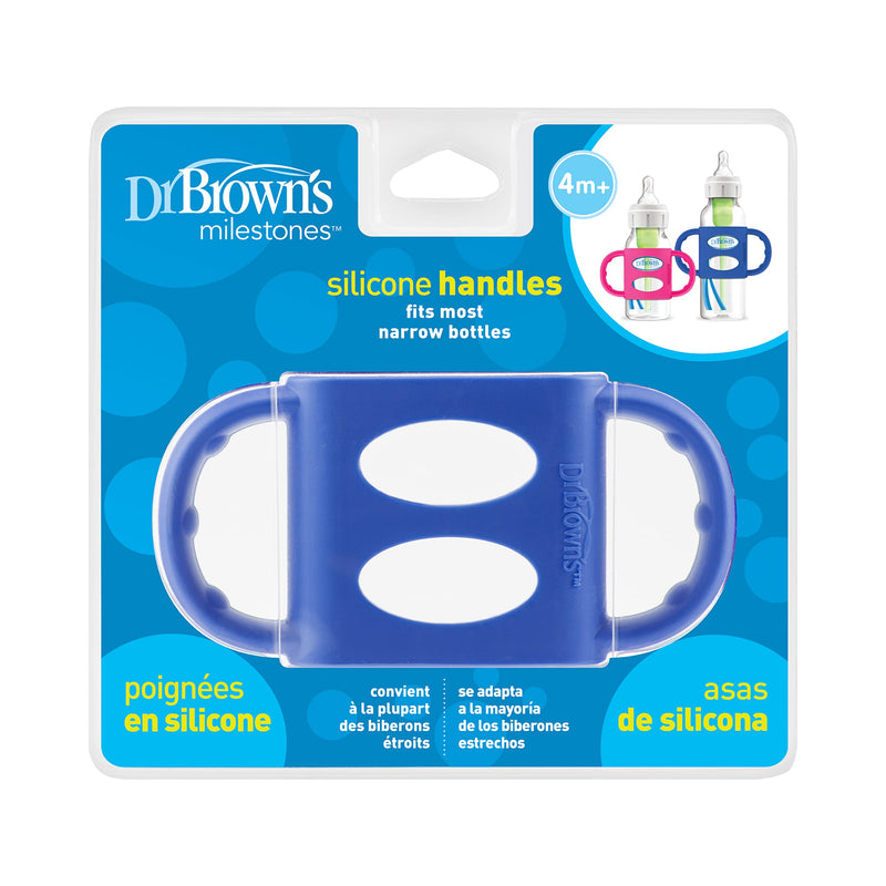 Dr. Brown's Silicone Bottle Handle for Standard Baby Bottles - Blue - 4m+ Standard Neck - NewNest Australia