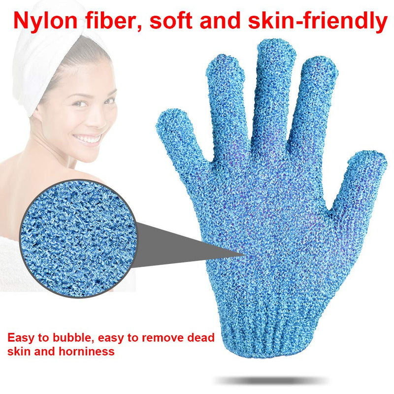 Duufin 14 Pairs Body Scrubbing Gloves 7 Colors Exfoliating Gloves Remove Dead Skin for Adults and Teenagers Color 2 - NewNest Australia