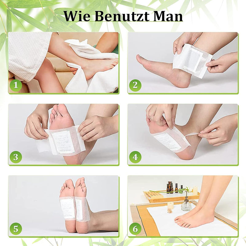Foot plaster detoxification, detoxification plaster feet original for deep sleep and stress relief, 20 pieces foot plaster for detoxification plaster 100% natural for removing body toxins 20 pieces - NewNest Australia