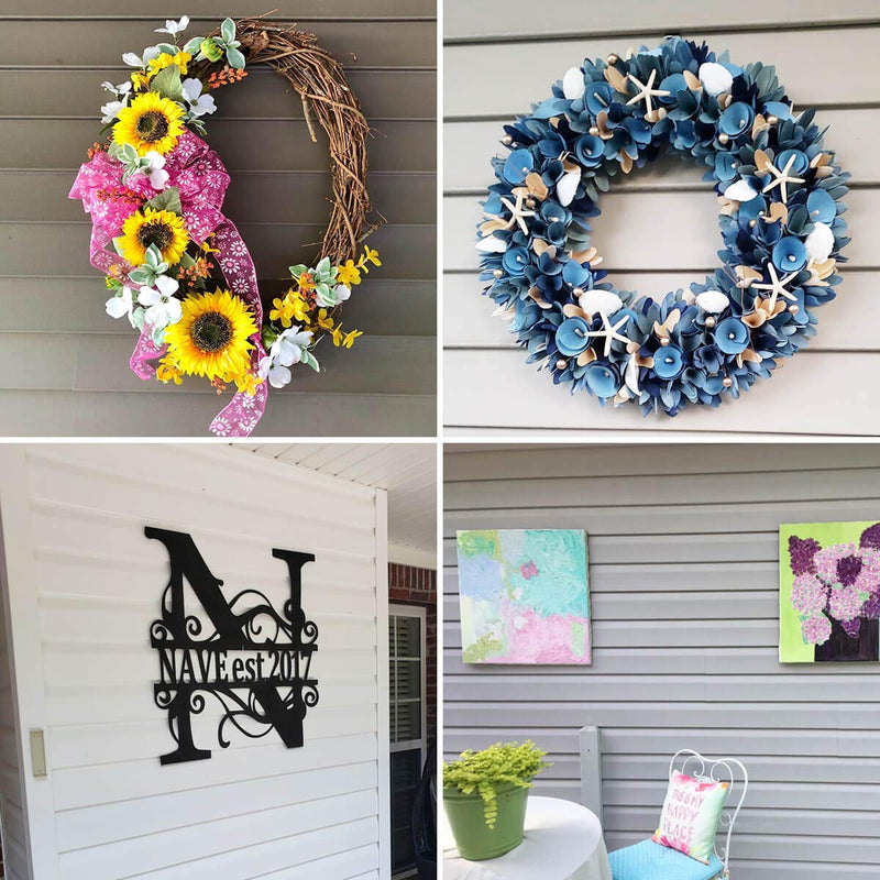 NewNest Australia - Vinyl Siding Hangers, Heavy Duty Outdoor Light Wreath Pictures Hook for Hanging 4 Pack 