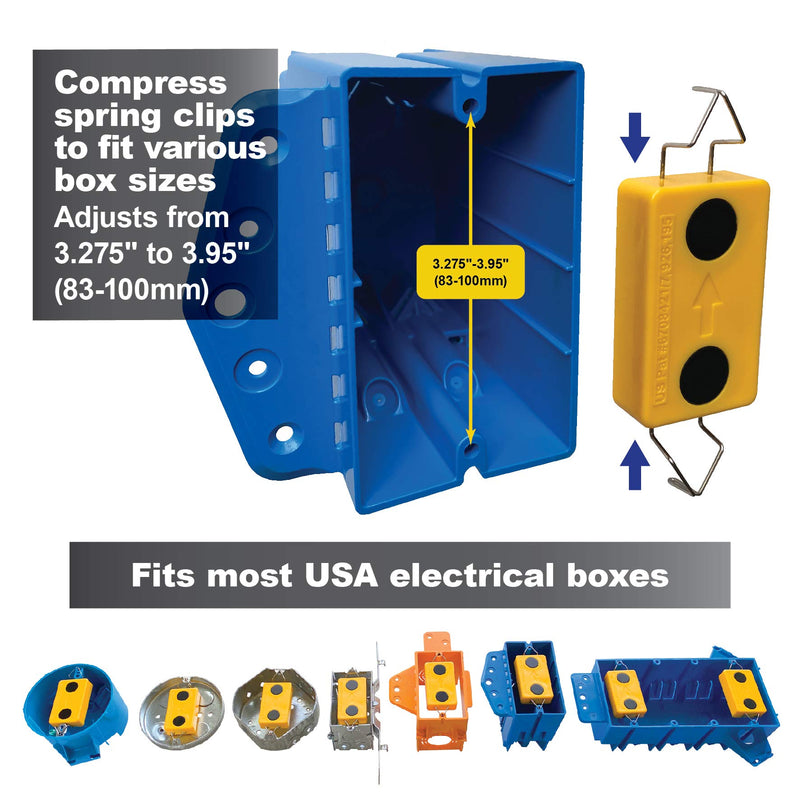 Calculated Industries 8105 Blind Mark Drywall Electrical Box Cutout Tool – Powerful Rare-Earth Magnetic Targets (3) and Locator Kit 3 Targets + Case - NewNest Australia