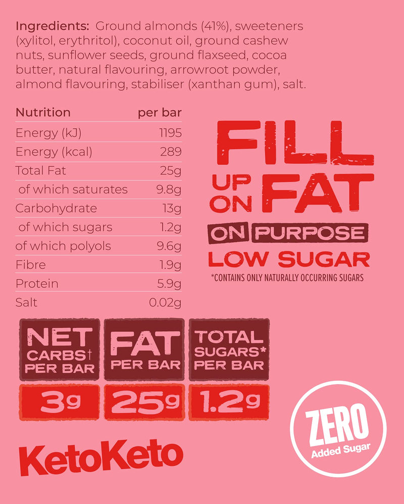 Keto Keto Bars 12 x 50g Keto Snacks For Weight Loss | Keto Diet, Sugar Free Snack, Meal Replacement Bar | Healthy Snacks, Keto Food, Low Carb | Low Calorie, Vegan Food, Breakfast Bar (Cherry Bakewell) Cherry Bakewell - NewNest Australia