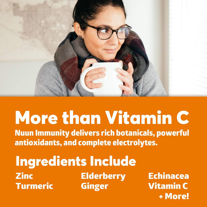 Nuun Immunity: Antioxidant Immune Support Hydration Supplement with Vitamin C, Zinc, Turmeric, Elderberry, Ginger, Echinacea, and Electrolytes. Flavor: Blueberry Tangerine, Pack of 8 (80 Servings) 10 Count (Pack of 8) - NewNest Australia