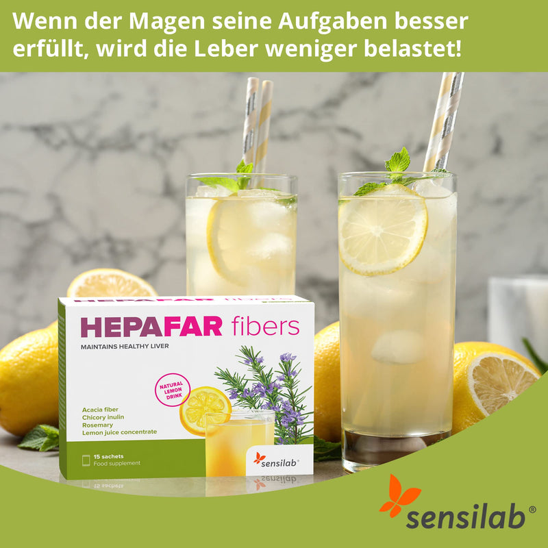 Hepafar Fibers - Detox - Refreshing drink with natural lemon flavor and no additives - Rich in fiber with HEPAfiber Liver Complex - 30 sachets for 30 days - NewNest Australia