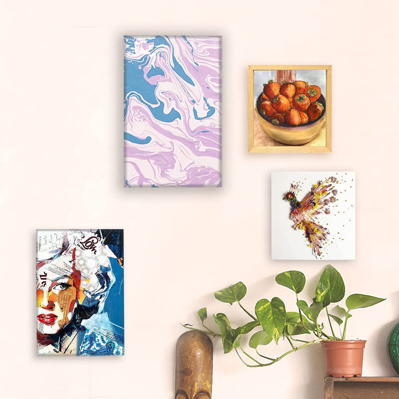 Unfinished Wood Boards Canvas for Painting, 5 Packs 3/4’’ Deep Cupohus 8’’ x 8’’ Wooden Cradled Panels for Pouring Art, Crfats, Parints and More 8" x 8" - NewNest Australia