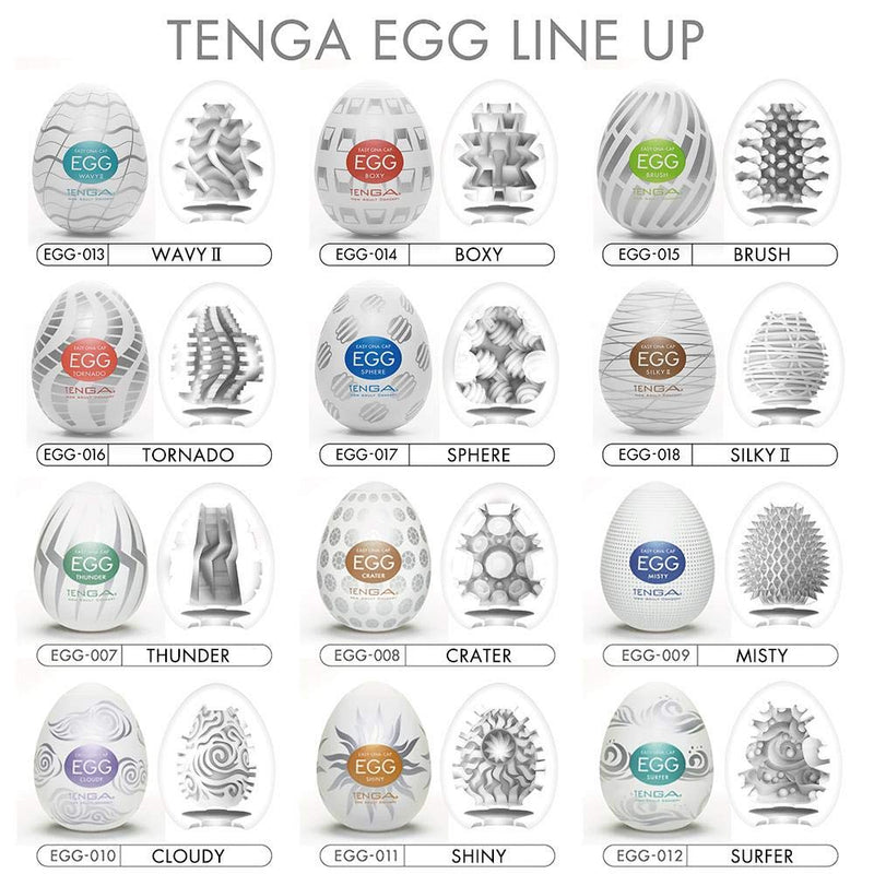 TENGA EGG-VP6(2) Easy Beat EGG Portable Male Masturbator Variety Pack, 6 Pack EGG Variety Pack - Hard Boiled - NewNest Australia