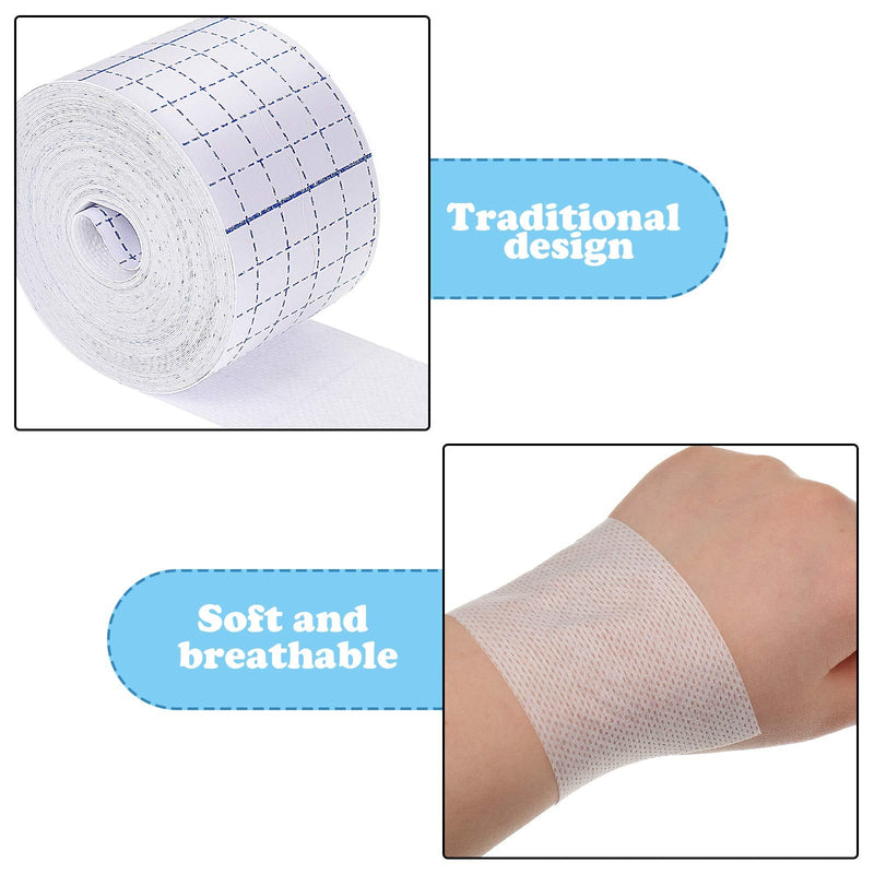 2 Rolls Non-Woven Cover Roll Stretch Tape Non-Woven Adhesive Bandages Breathable Bandage Tape Cohesive Wrap Bandages Protective Stretch Bandage Roll Film (2 Inch x 10.94 Yard) 2x393.8 Inch (Pack of 2) - NewNest Australia