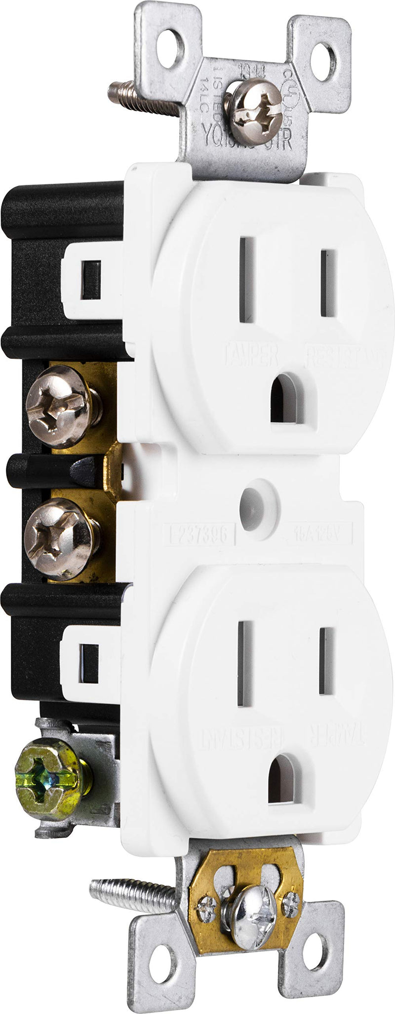 GE Grounding Duplex 5 Pack, in Wall Receptacle, Tamper Resistant, 3 Prong Socket, Easy Install, 15 Amp, UL Listed, White, 41869 electrical outlet - NewNest Australia