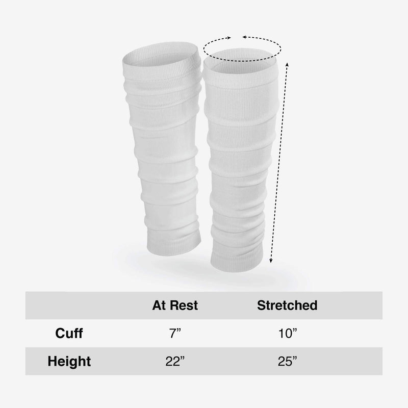 SLEEFS Calf Compression Leg Sleeves - Football Leg Sleeves for Adult Athletes - Shin Splint Support (White) Adults White - NewNest Australia
