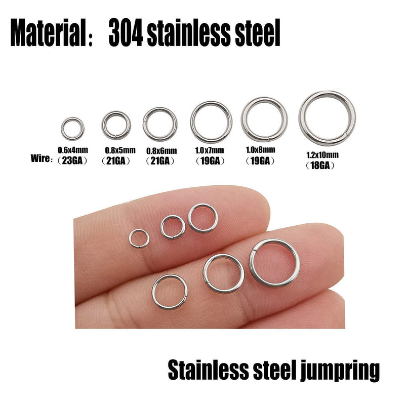 1000Pcs Small 0.6x4mm Stainless Steel Split Rings Jump Rings Connector Rings for Jewelry Making Bracelet Necklaces Earrings Keychain DIY Craft (12599-4mm) 4mm - NewNest Australia
