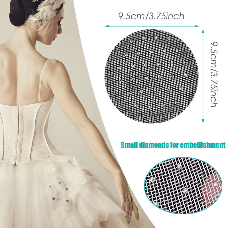 YHZMY 4 Pack Elastic Hair Nets, Invisible Hair Net, Bun Cover Elastic Edge Mesh, Women Hair Nets, Invisible Hair Nets for Women, Hair Nets for Ballet for Dance Ballet Wig Catering Bun and Hair Fixing - NewNest Australia