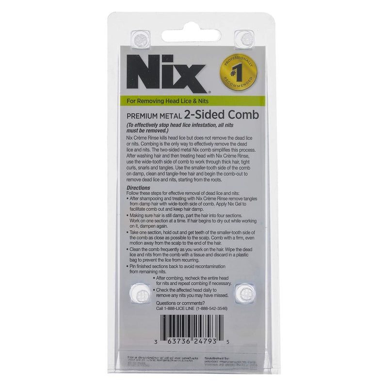 Nix Premium 2-Sided Metal Lice Removal Comb Family Pack - NewNest Australia