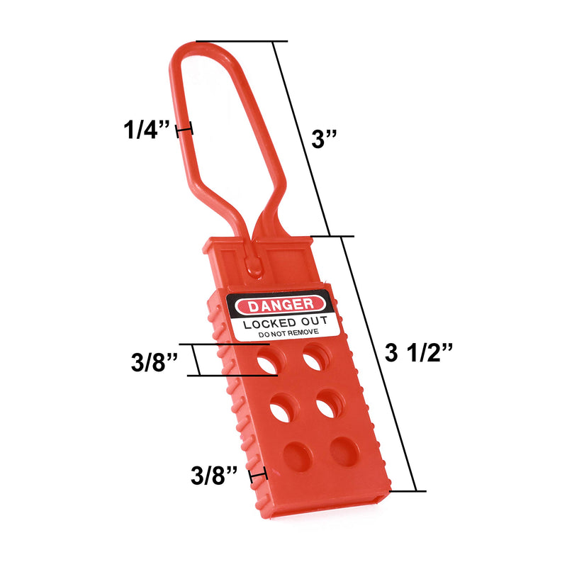 TRADESAFE Lock Out Tag Out Lock Hasp. 3 Pack Red Lockout Tagout Hasp. Non Conductive Plastic Nylon Padlock Hasp for Lock Out Devices. Loto Hasp for Lockout Safety Supply, Kits, and Stations - NewNest Australia
