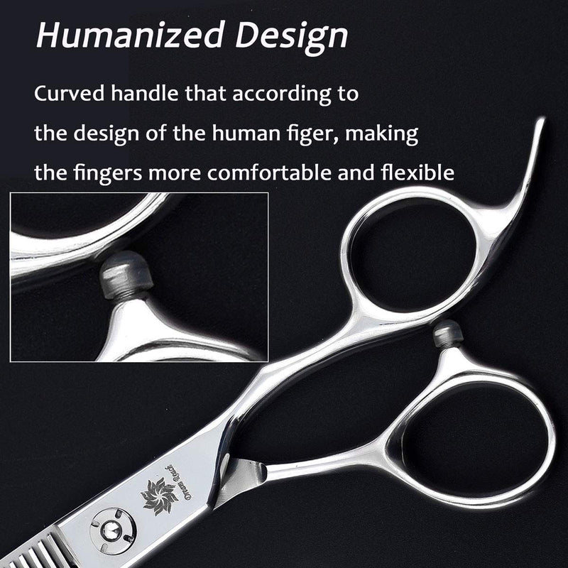 Dream Reach 6" Professional Hair Cutting Scissors Japan 440C Steel Thinning Scissor for Men/Women Cutting for Salon/Barber/Home (Antler Teeth 01) Antler Teeth 01 - NewNest Australia