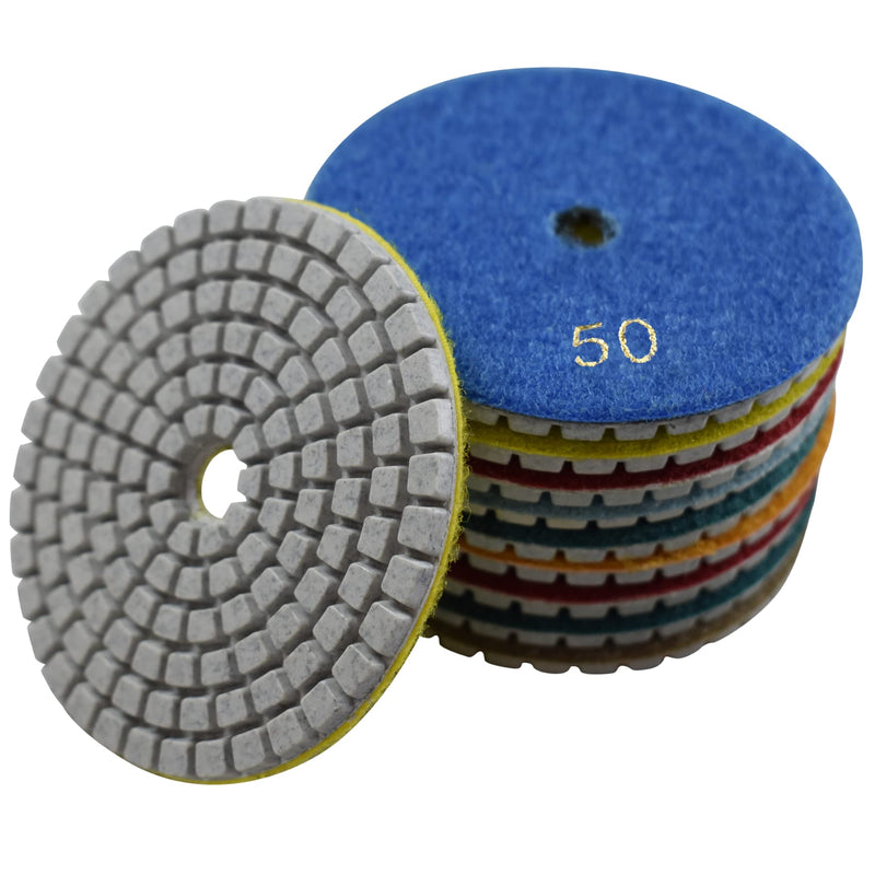 Konfor 3 inch Wet Diamond Polishing Pads to Polish Granite Stone Marble Concrete Travertine Terrazo - NewNest Australia