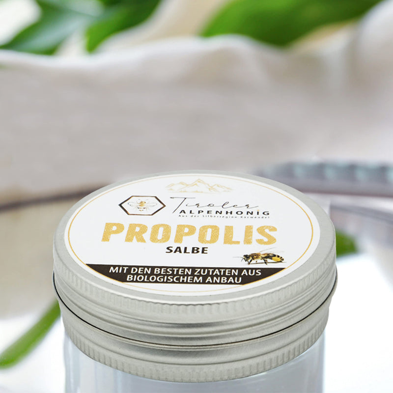 Propolis ointment with beeswax, olive oil, propolis tincture and shea butter. Ointment (40g) from Tyrolean Alpine honey made in the Tyrolean mountains. - NewNest Australia
