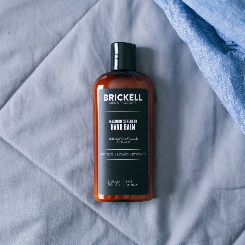 Brickell Men's Maximum Strength Hand Lotion for Men, Natural and Organic Fast-Absorbing Hand Lotion with Vitamin E, Shea Butter, and Jojoba, 118 ml, Scented - NewNest Australia