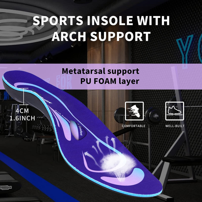 Plantar Fasciitis Arch Support Insoles for Women Men, Running Athletic Orthotic Shoe Inserts, Work Boot Gel Metatarsalgia Insoles for Arch Pain Relief, Heel Spurs, Flat Feet, OverPronation UK 6-7.5 (26cm) - NewNest Australia