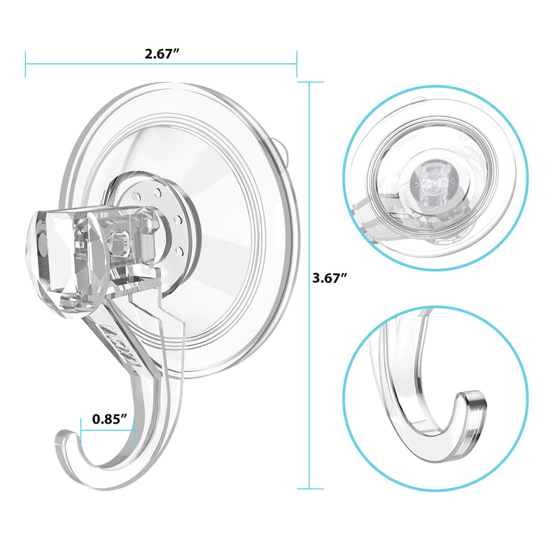 Wreath Hanger, VIS'V Large Clear Removable Heavy Duty Suction Cup Wreath Hooks 22 LB Strong Window Glass Door Suction Cup Wreath Holder for Halloween Christmas Wreath Decorations - 2 Packs - NewNest Australia
