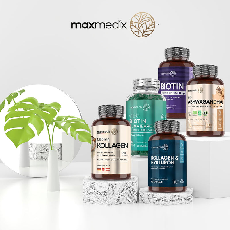 Maxmedix Collagen Hyaluronic Acid Capsules - 90 Capsules - 1200 Mg Naticol Sea Collagen Hydrolysate Powder With Vitamin C, Coenzyme Q10 (Coq10) & Zinc - Laboratory Tested In Germany - Collagen Complex - NewNest Australia
