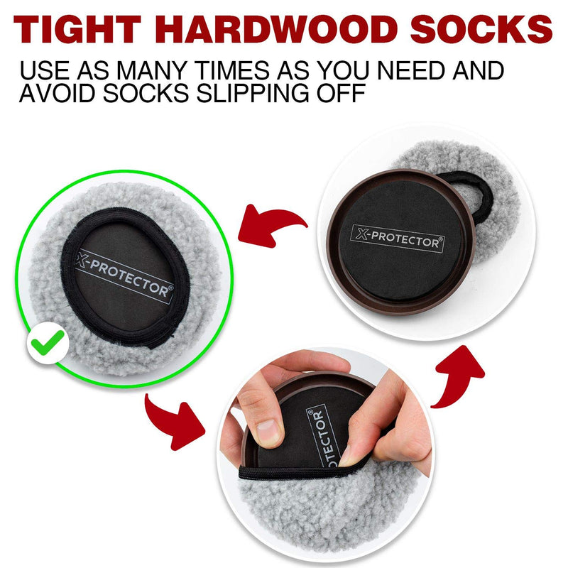 Furniture Sliders X-PROTECTOR - 4 Pack 5" Multi-Surface Sliders for Carpet - Furniture Movers Hardwood Floors - Heavy Moving Pads and Hardwood Socks - Move Your Furniture ON Any Surface Easily! 4 Pack 5 in - NewNest Australia