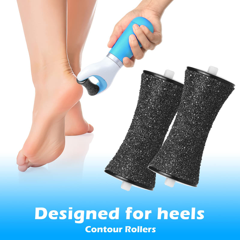 Jorest 10Pcs Replacement Rollers Compatible with Scholl Velvet Smooth, 2 Shapes & 3 Types of Roughness Foot File Refill Rollers for Electric Foot File, Pedicure Hard Skin Remover - NewNest Australia