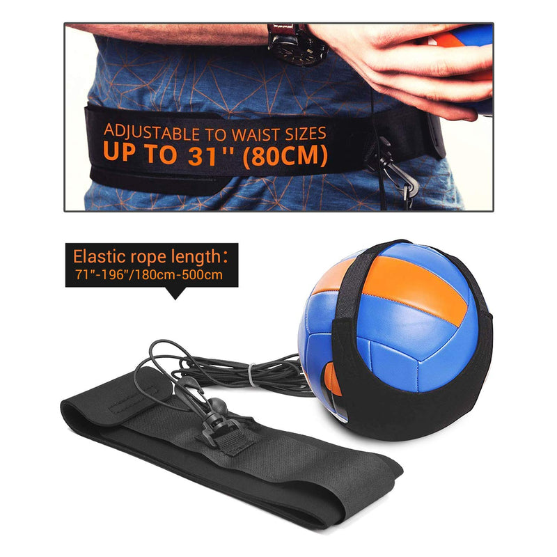 TOBWOLF Volleyball Training Pass Rite Aid Resistance Band, Elastic Volleyball Resistance Belt Set for for Practicing Serving, Arm Swing Passing, Agility Training Training Belt with Waist Belt & Ball Pouch & Hand Strap - NewNest Australia