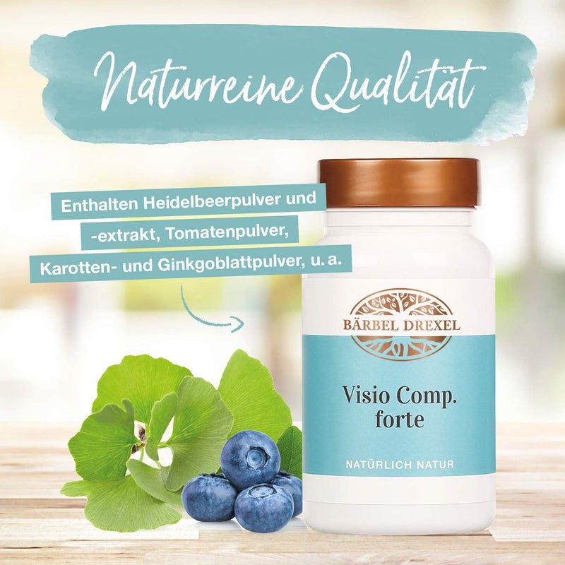 BÄRBEL DREXEL® Visio Comp. Forte tablets with lutein, zeaxanthin (152 pieces) blueberry extract vitamin C + E vision + retina + blood circulation 100% made in Germany eye vitamins - NewNest Australia