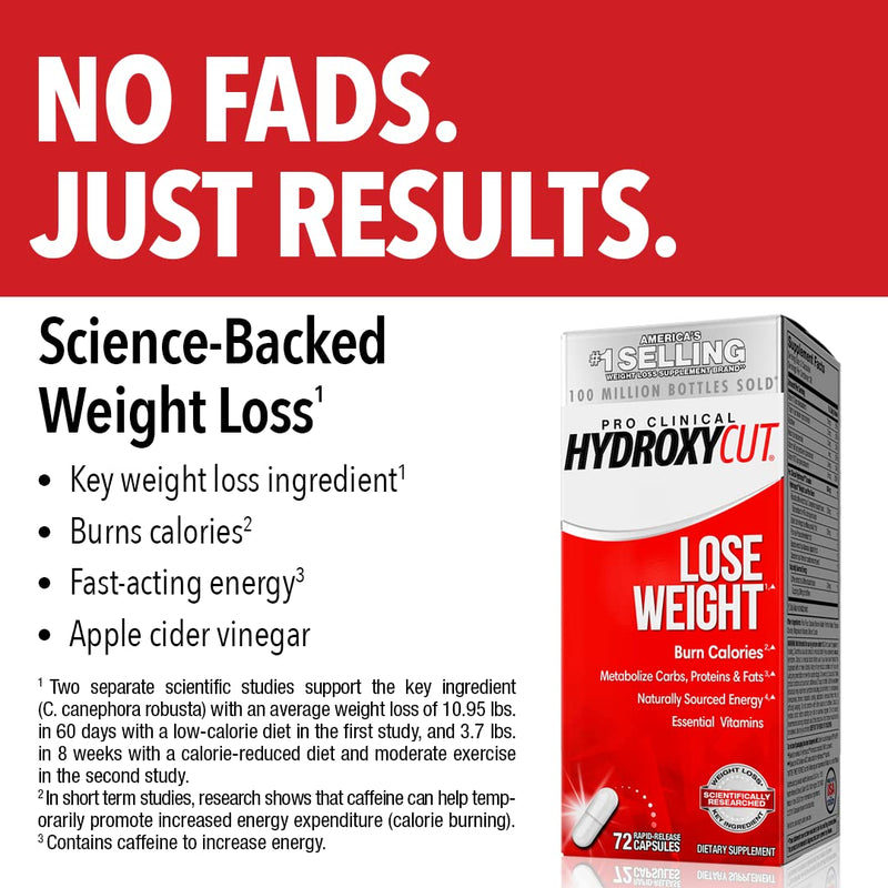 Weight Loss Pills for Women & Men | Hydroxycut Pro Clinical | Weight Loss Supplement Pills | Energy Pills to Lose Weight | Metabolism Booster for Weight Loss | Weightloss & Energy Supplements, 72 Caps Stimulant - NewNest Australia
