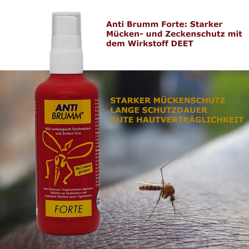 Anti Brumm Forte pump spray 150 ml I insect repellent I effective protection against mosquitoes and ticks I DEET I for long-distance travel, tropics I savings set plus Pharma Pearl give-away (1x 150 ml) 1x 150 ml - NewNest Australia