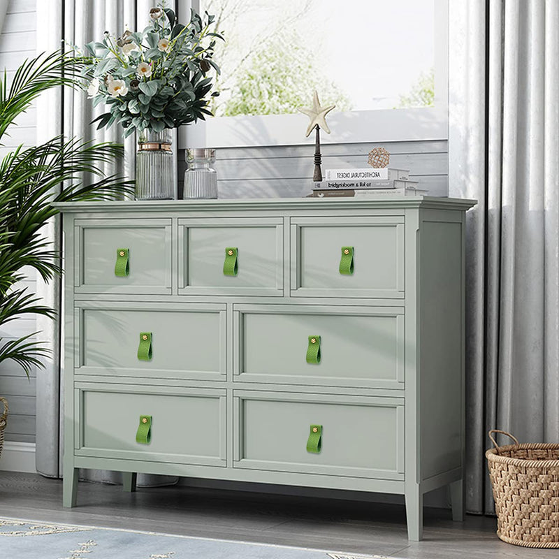 Leather Drawer Knobs 12 Pack Dresser Pulls Soft Handles Can Avoid Collisions Perfect for Replacing Traditional Metal Cabinet Hardware and Upgrading Your Furniture (Avocado) Avocado - NewNest Australia
