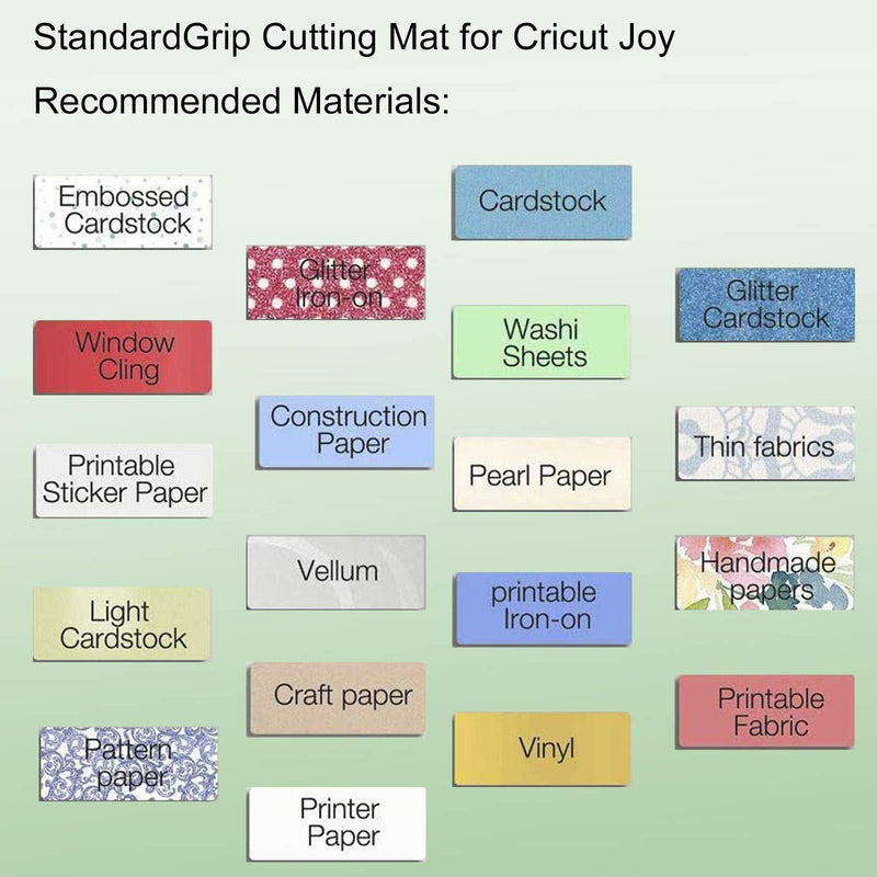 Ecraft StandardGrip 4.5X12 Inch Durable Standardgrip Adhesive Sticky Quilting Joy Mats Replacement Accessories for Cricut Joy（3 Mats） Green for cricut joy 4.5X12 (3 pack) - NewNest Australia