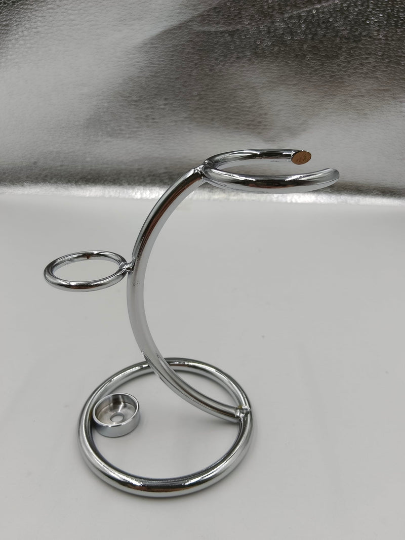 Shaving Brush Stand Holder, Silver Razor and Brush Stand, Shaving Brush Stand, Portable Razor and Brush Stand, Stainless Steel Shaving Stand for Men - NewNest Australia