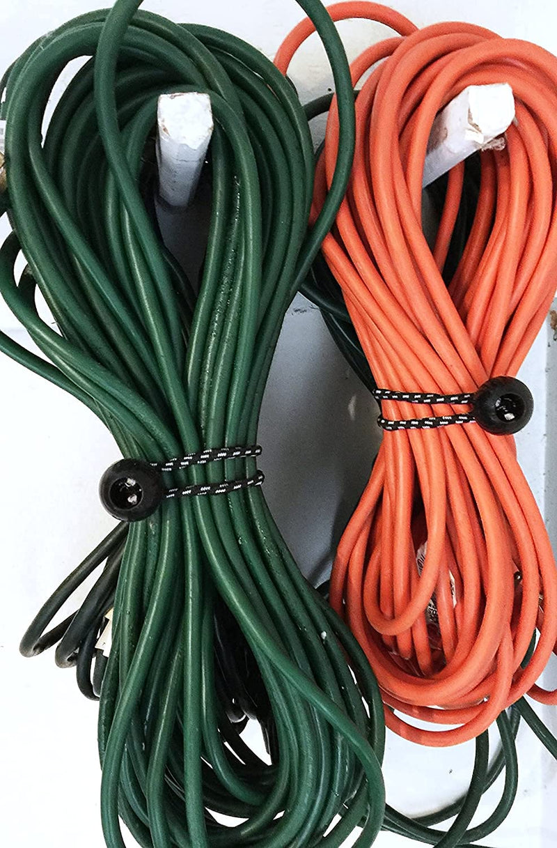 KOTAP BB-6B Ball Bungee Cord, Heavy-Duty & Versatile, Indoor & Outdoor, Tarp Tie-Down, Organize & Secure, 6-Inch, Black, 25 Pack 6 Inch - NewNest Australia