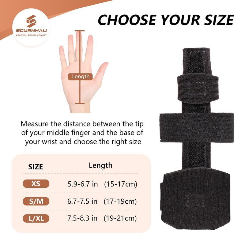 Scurnhau Finger Splint Middle Finger Splint Small Finger Bandage For Index Finger Ring Finger Orthosis For Broken Finger Trigger Finger Fracture - Left And Right Hand, S/M - NewNest Australia