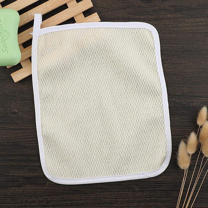 4 Pack Exfoliating Face and Body Wash Cloths 2-Sided Bath Towel Exfoliating Scrub Cloth for Women and Man Washcloth with Soft Handle and Fine Mesh(26 x 22cm) - NewNest Australia