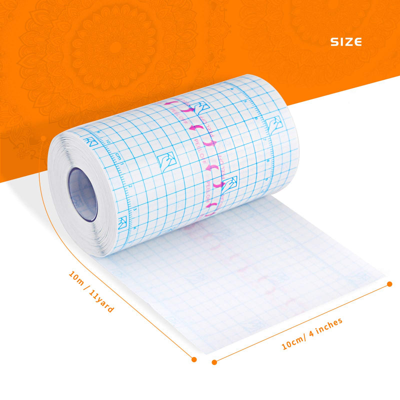 Tattoo Aftercare Bandage, Transparent Film Dressing Roll, Transparent Adhesive Bandage, 4in x 11yd, Shower Shield Dressing, Second Skin Waterproof,Soft, Conformable & Breathable by EalionMed - NewNest Australia