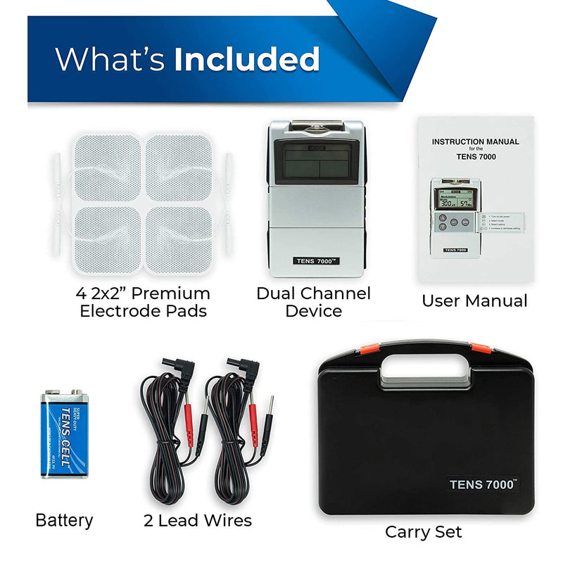 TENS 7000 Digital TENS Unit with Accessories - TENS Unit Muscle Stimulator for Back Pain, General Pain Relief, Neck Pain, Muscle Pain - NewNest Australia