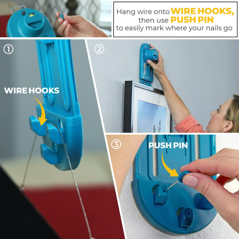 Go Hang It! Pro, The Original All-in-One Picture Hanging and Leveling Kit - Easily Hang Sawtooth/Wire Hangers - Includes Hardware Case with 85-Piece Picture Hanging Essentials - NewNest Australia