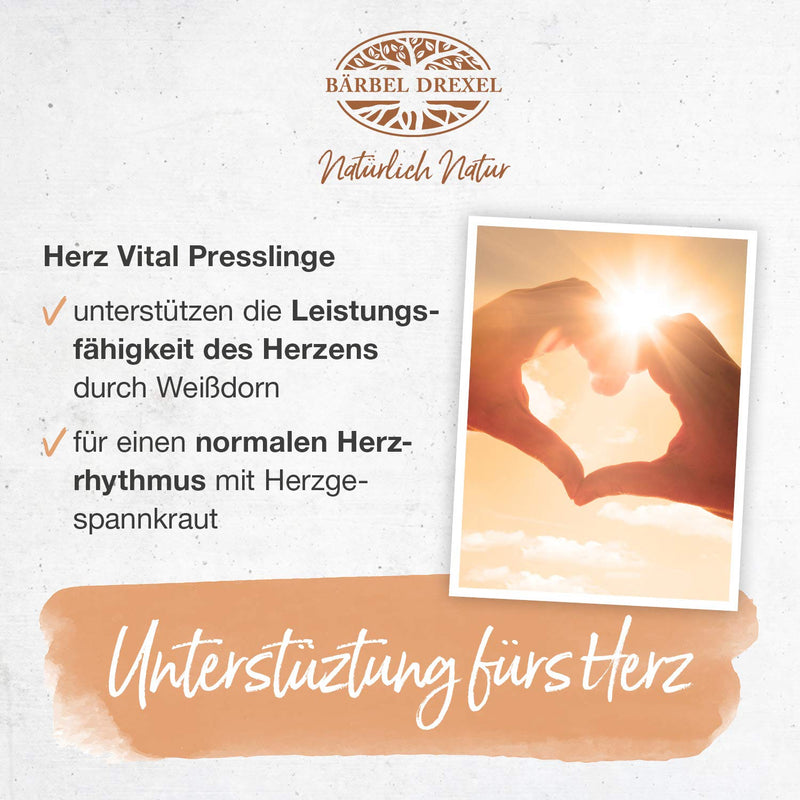 Heart Vital Tablets (Pack Of 160) Hawthorn Heartwort Melissa Gentian Heart Vitamins Magnesium 100% Vegan Made In Germany Blood Pressure Cardiovascular System Vessels Cardio B√Ñrbel Drexel - NewNest Australia