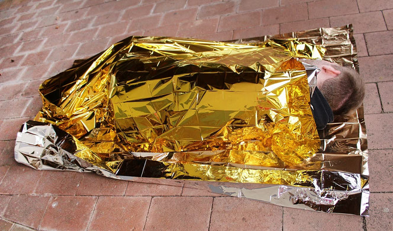 Medi-Inn+ emergency blanket gold silver | 160x210cm | Emergency blanket for first aid | Cold protection | Heat protection (10 pieces) - NewNest Australia