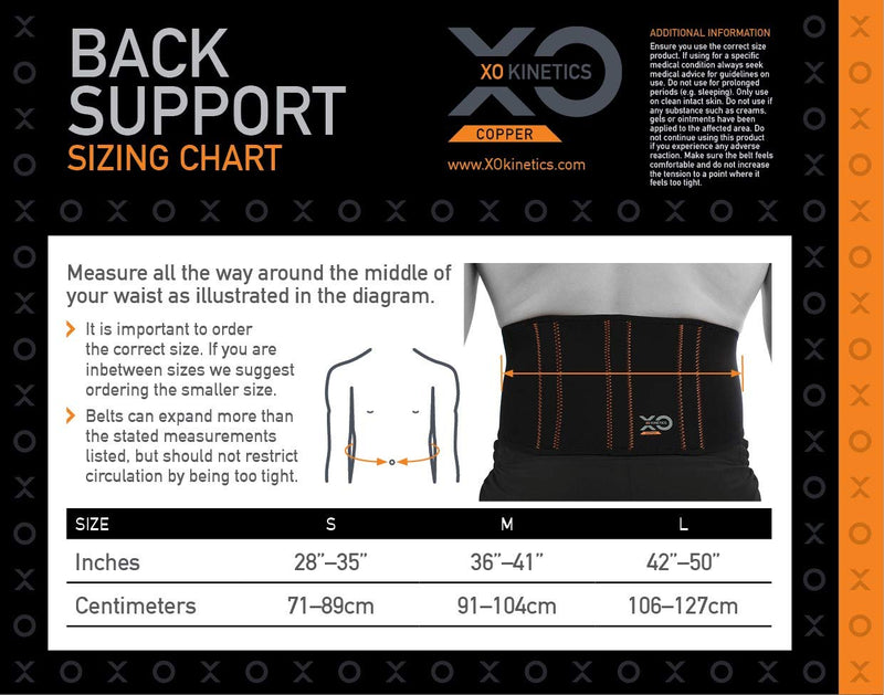 XO Kinetics - Premium Back Support Belt, Lower Back Brace - Best for Sport or Work related low back pain - Comfortable Adjustable Lightweight design suitable for Men & Women. 36 - 41 inch - NewNest Australia